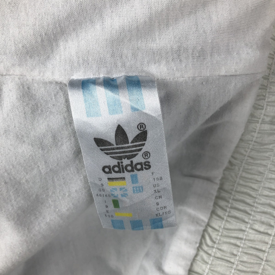 80'S Adidas nylon jacket, men's XL size, vintage Nylon Silver type Vintage Second Hand