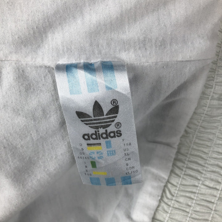 80'S Adidas nylon jacket, men's XL size, vintage Nylon Silver type Vintage Second Hand