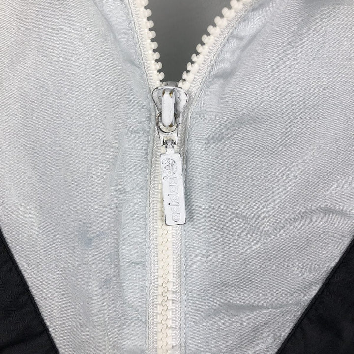 80'S Adidas nylon jacket, men's XL size, vintage Nylon Silver type Vintage Second Hand