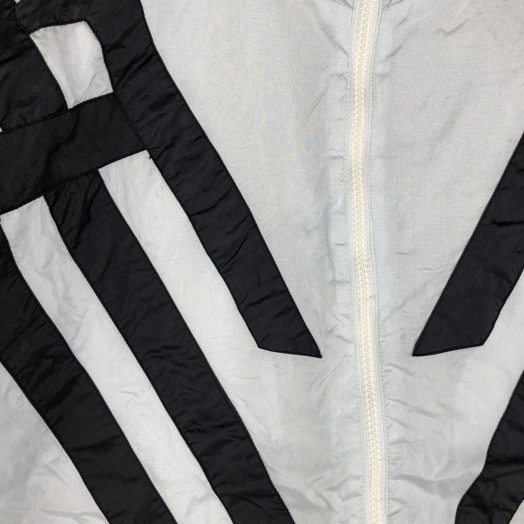 80'S Adidas nylon jacket, men's XL size, vintage Nylon Silver type Vintage Second Hand
