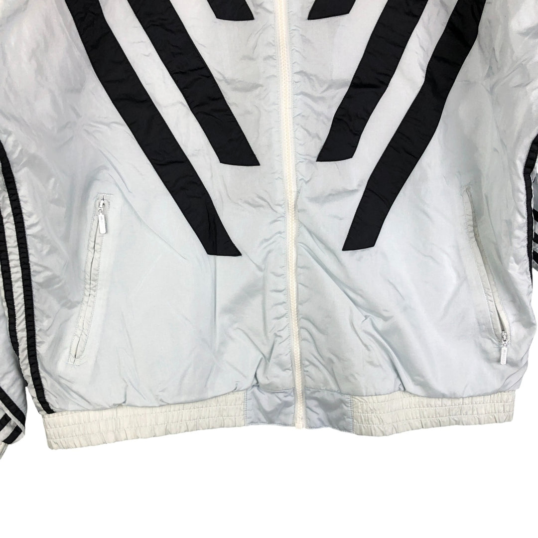 80'S Adidas nylon jacket, men's XL size, vintage Nylon Silver type Vintage Second Hand