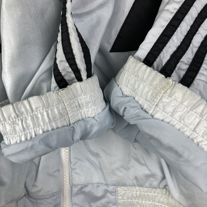 80'S Adidas nylon jacket, men's XL size, vintage Nylon Silver type Vintage Second Hand