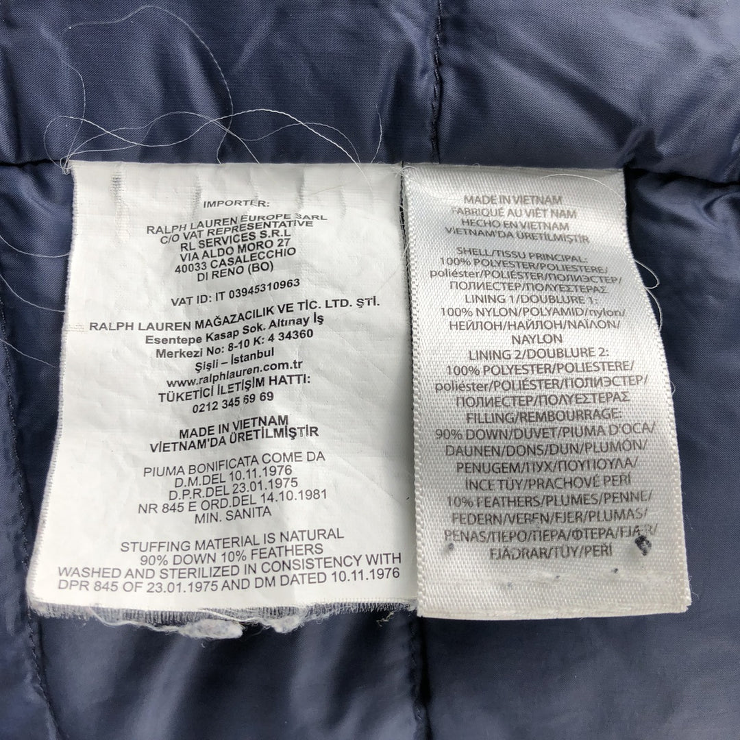 Ralph Lauren POLO RALPH LAUREN Down Parka Men's XXL polyester navy blue type Vintage Second Hand