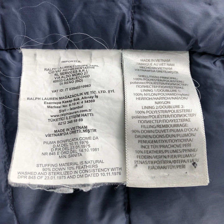 Ralph Lauren POLO RALPH LAUREN Down Parka Men's XXL polyester navy blue type Vintage Second Hand