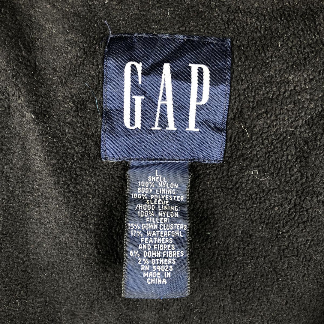2000'S GAP Down Jacket Men's Size L Nylon black type Vintage Second Hand