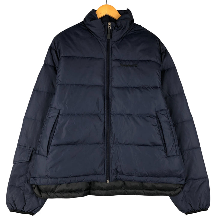 Vintage 90s-00'S Timberland down jacket, men's size L Nylon navy blue type Vintage Second Hand