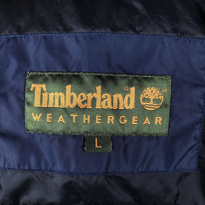 Vintage 90s-00'S Timberland down jacket, men's size L Nylon navy blue type Vintage Second Hand