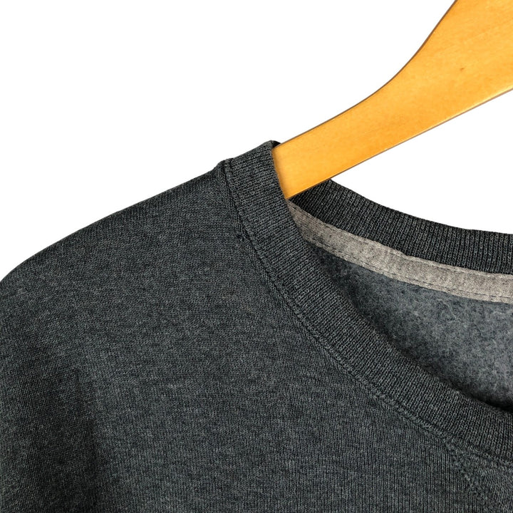 2000'S - Russell plain blank sweatshirt, men's size L cotton gray type Vintage Second Hand