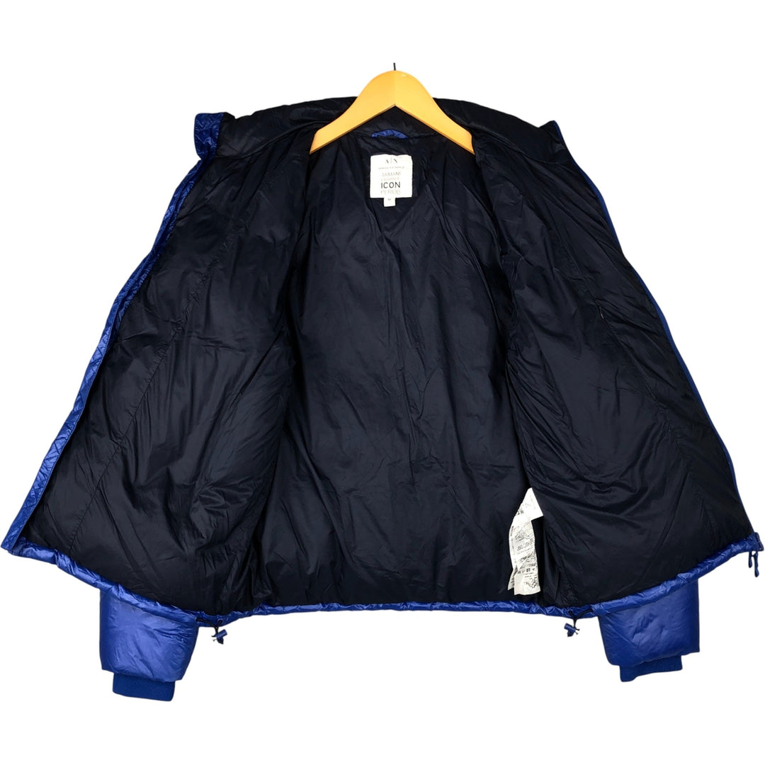 Armani ARMANI EXCHANGE Down Jacket, Men's Size M polyamide blue type Vintage Second Hand