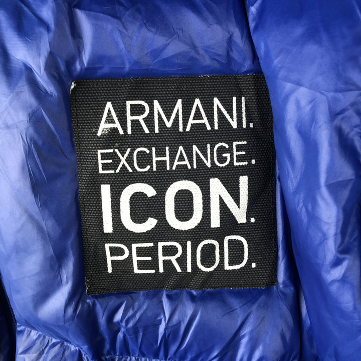 Armani ARMANI EXCHANGE Down Jacket, Men's Size M polyamide blue type Vintage Second Hand