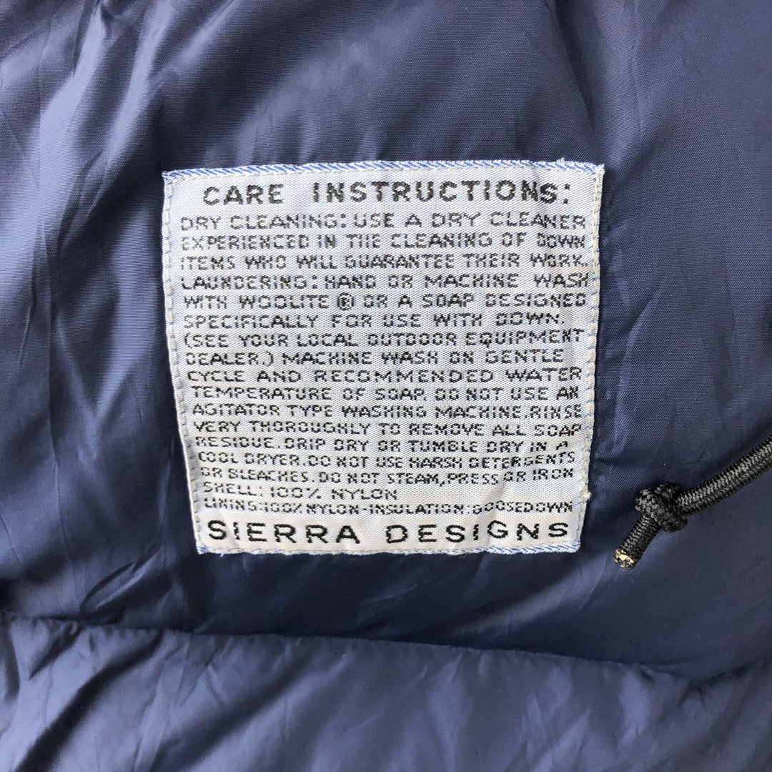 1980'S Sierra Designs Vintage Goose Down Jacket, Men's Size Medium Nylon navy blue type Vintage Second Hand