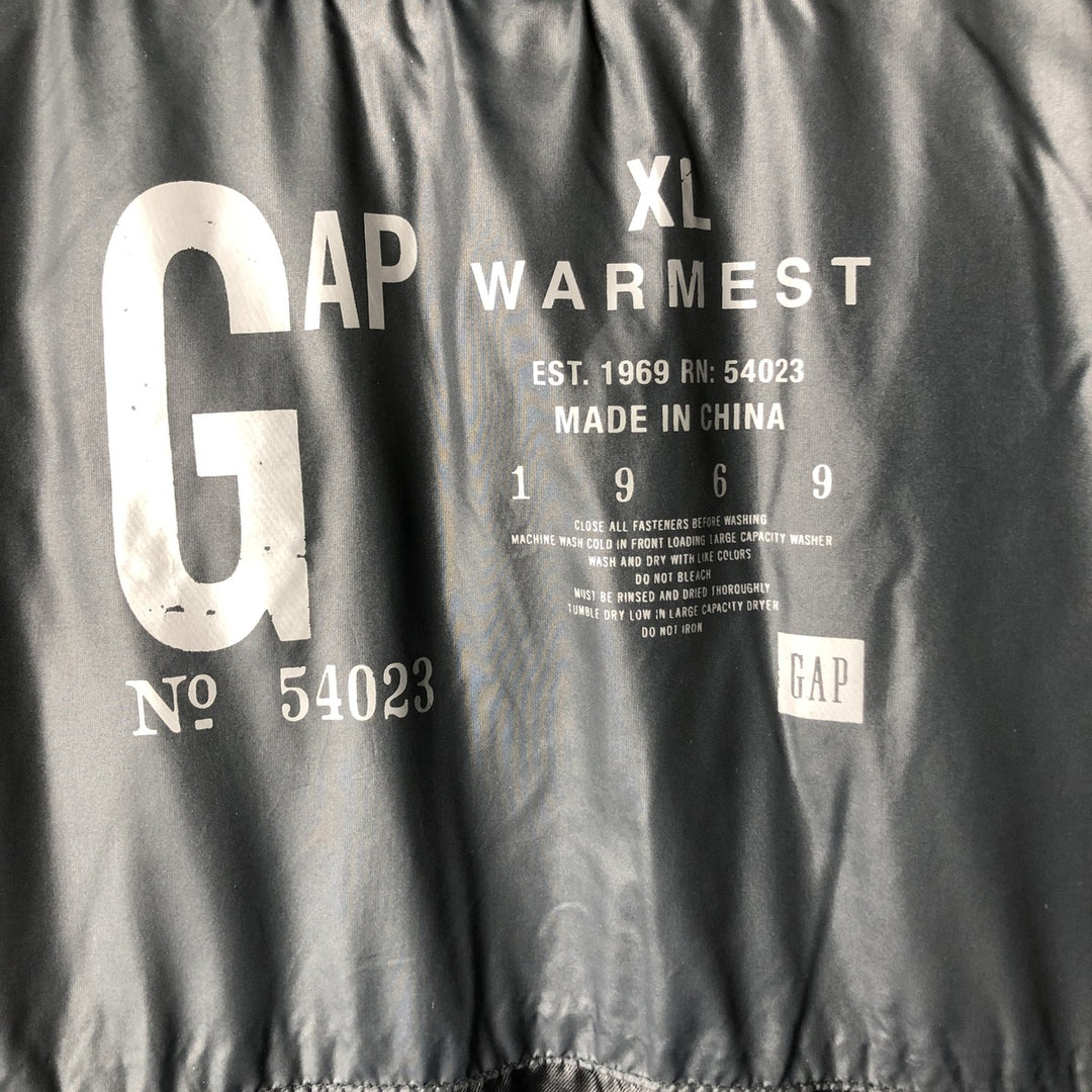 GAP WARMEST Down Jacket, Men's XL Nylon black type Vintage Second Hand
