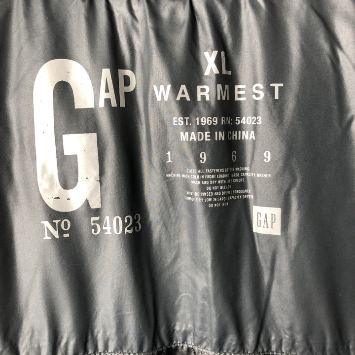 GAP WARMEST Down Jacket, Men's XL Nylon black type Vintage Second Hand
