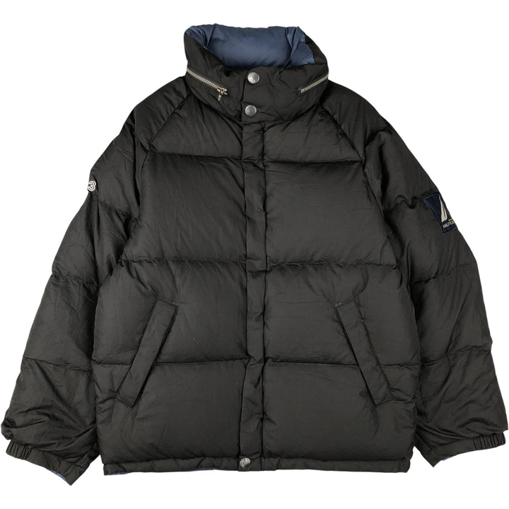 Nautica NS-83 Reversible Down Jacket, Men's Size Medium Nylon black type Vintage Second Hand