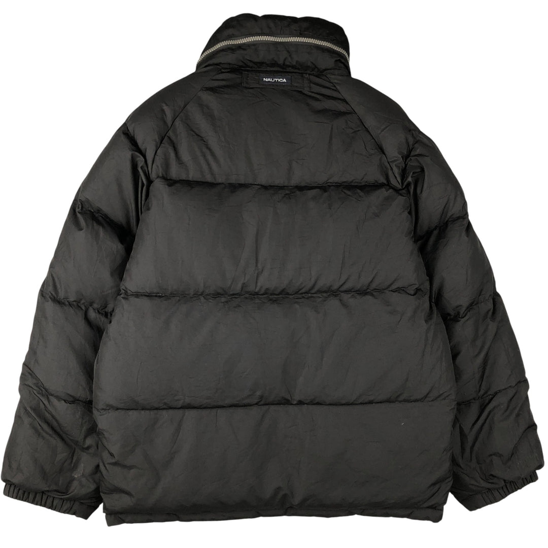 Nautica NS-83 Reversible Down Jacket, Men's Size Medium Nylon black type Vintage Second Hand
