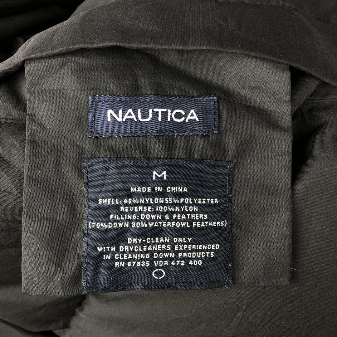Nautica NS-83 Reversible Down Jacket, Men's Size Medium Nylon black type Vintage Second Hand