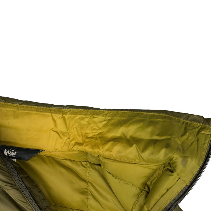 REI CO-OP 650 Fill Power Down Jacket, Men's Size L Nylon Khaki type Vintage Second Hand