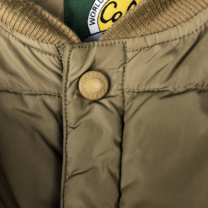 90s-00'S Cabelas Vintage Goose Down Jacket, Men's Size L Nylon Khaki type beige Vintage Second Hand
