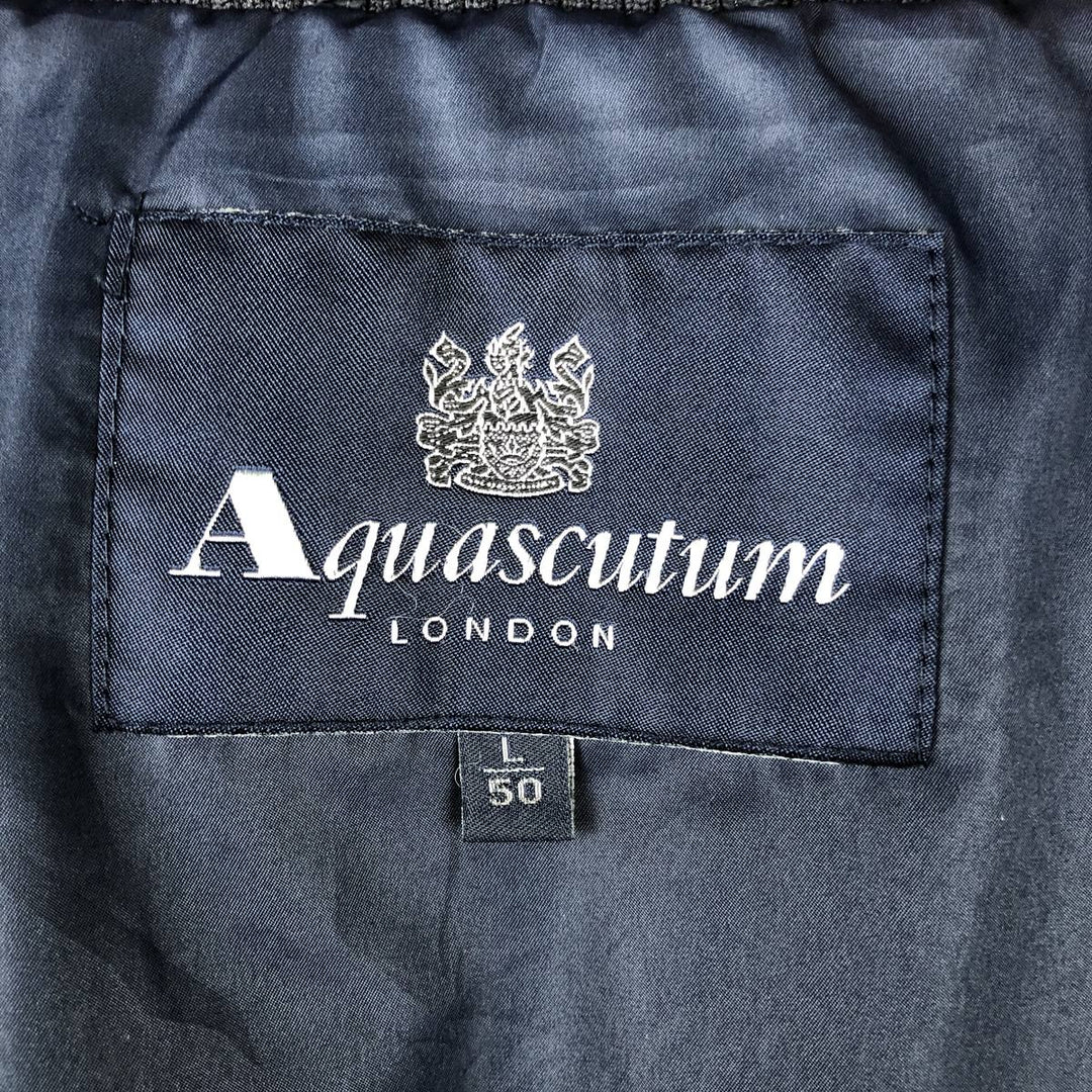 Aquascutum LONDON goose down jacket, men's size L Nylon black type Vintage Second Hand