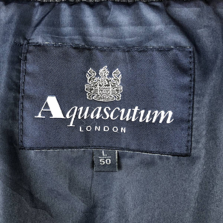Aquascutum LONDON goose down jacket, men's size L Nylon black type Vintage Second Hand