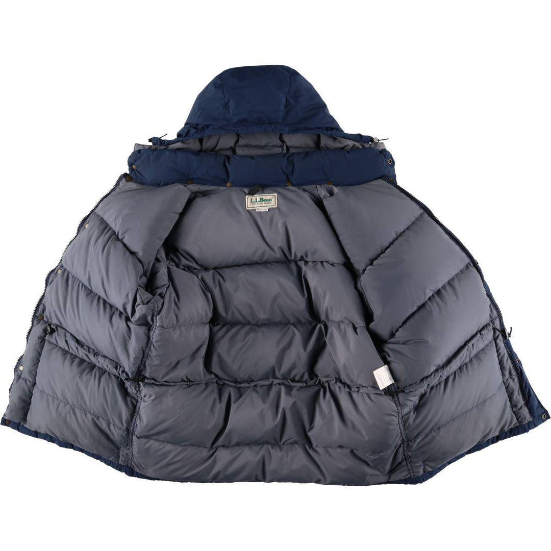 90'S LLBean Down Parka, Made in USA, Men's XL, Vintage Nylon navy blue type Vintage Second Hand
