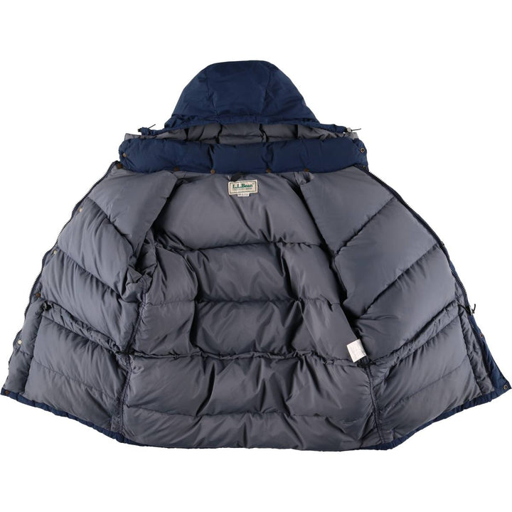 90'S LLBean Down Parka, Made in USA, Men's XL, Vintage Nylon navy blue type Vintage Second Hand