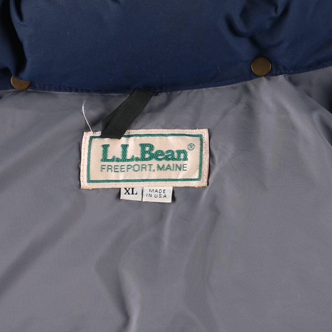 90'S LLBean Down Parka, Made in USA, Men's XL, Vintage Nylon navy blue type Vintage Second Hand