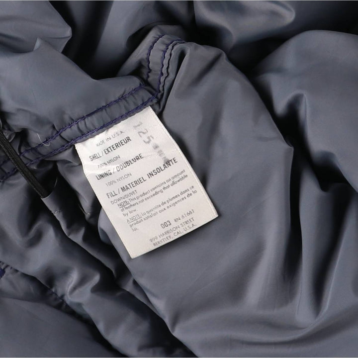 90'S LLBean Down Parka, Made in USA, Men's XL, Vintage Nylon navy blue type Vintage Second Hand