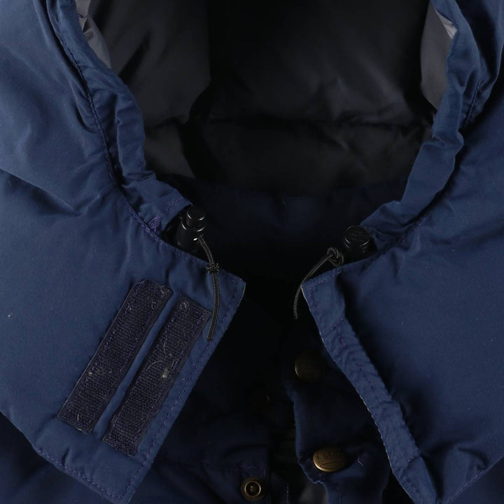 90'S LLBean Down Parka, Made in USA, Men's XL, Vintage Nylon navy blue type Vintage Second Hand