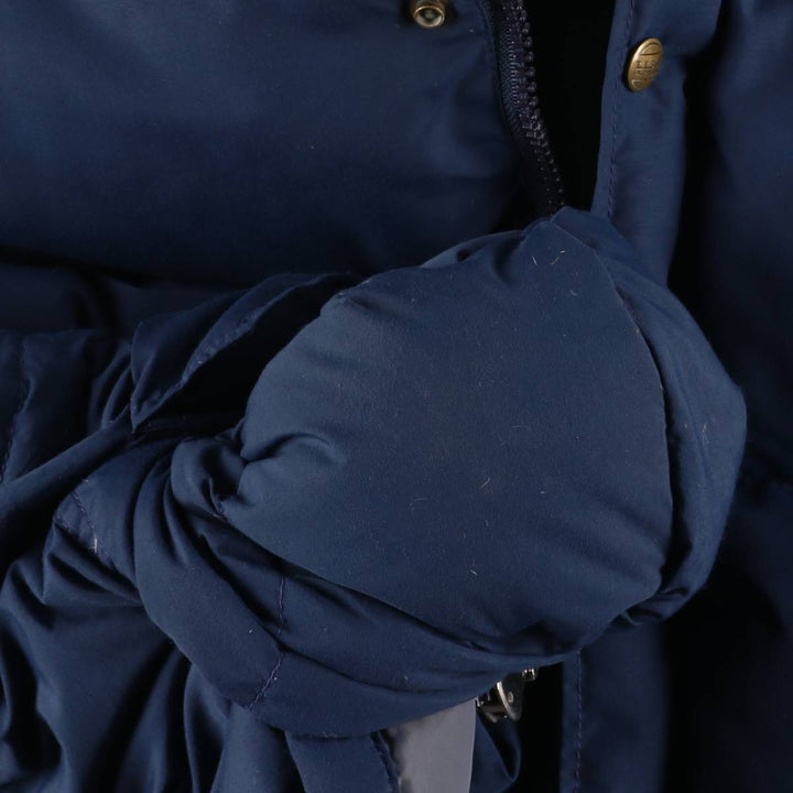 90'S LLBean Down Parka, Made in USA, Men's XL, Vintage Nylon navy blue type Vintage Second Hand