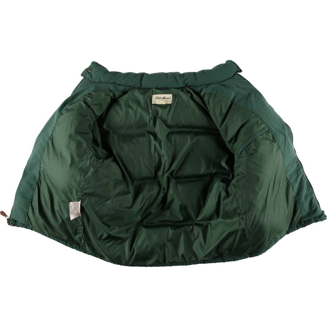 00'S Eddie Bauer goose down jacket, men's size L Nylon green type Vintage Second Hand