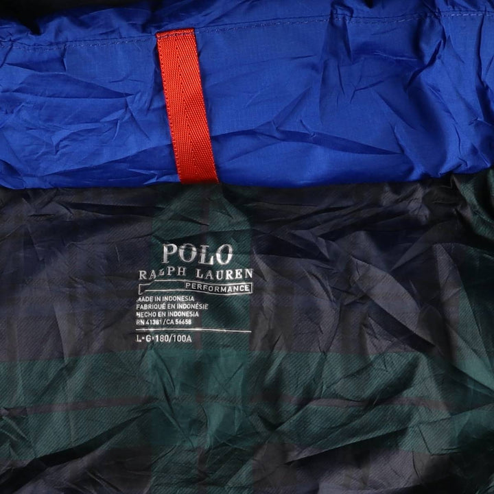 Ralph Lauren POLO RALPH LAUREN PERFORMANCE Down Parka, Men's Size L polyester blue type Vintage Second Hand