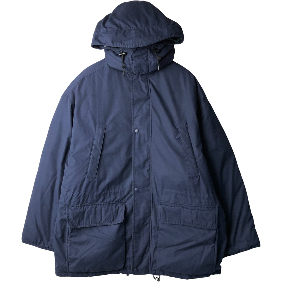 Eddie Bauer Ridge Line Hooded Goose Down Jacket, Men's Size L polyester navy blue type Vintage Second Hand