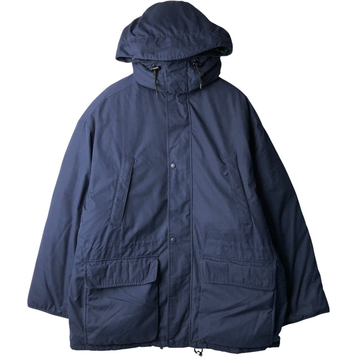 Eddie Bauer Ridge Line Hooded Goose Down Jacket, Men's Size L polyester navy blue type Vintage Second Hand