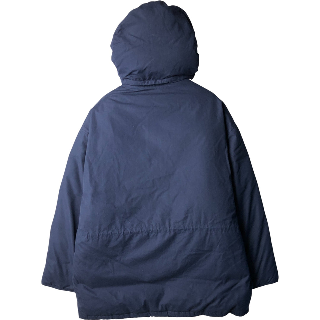 Eddie Bauer Ridge Line Hooded Goose Down Jacket, Men's Size L polyester navy blue type Vintage Second Hand