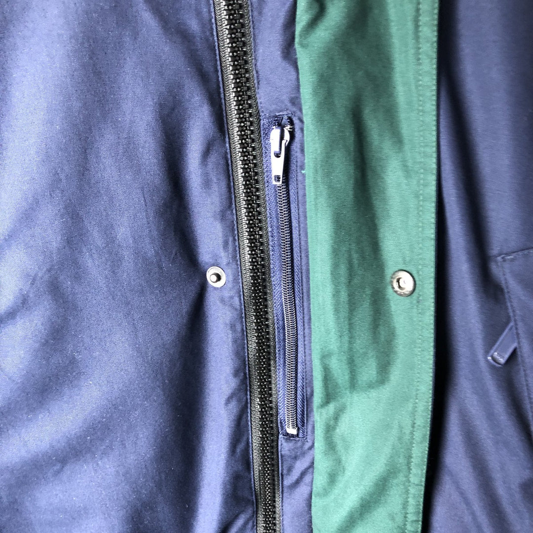 Eddie Bauer Ridge Line Hooded Goose Down Jacket, Men's Size L polyester navy blue type Vintage Second Hand