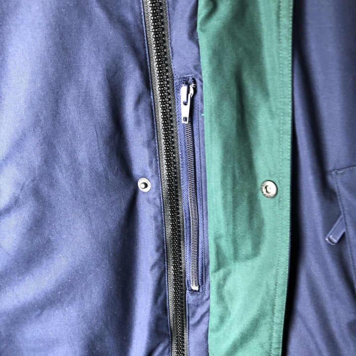 Eddie Bauer Ridge Line Hooded Goose Down Jacket, Men's Size L polyester navy blue type Vintage Second Hand