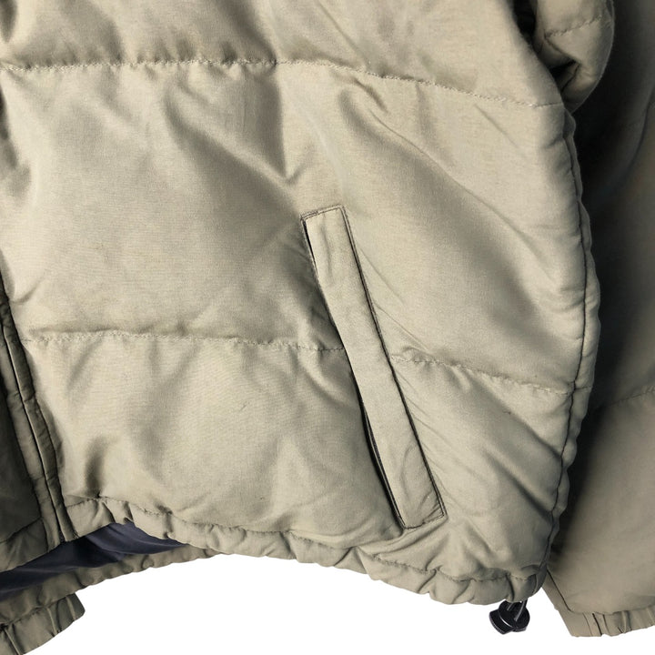 Eddie Bauer Goose Down Jacket, Men's XL Nylon Khaki type Vintage Second Hand