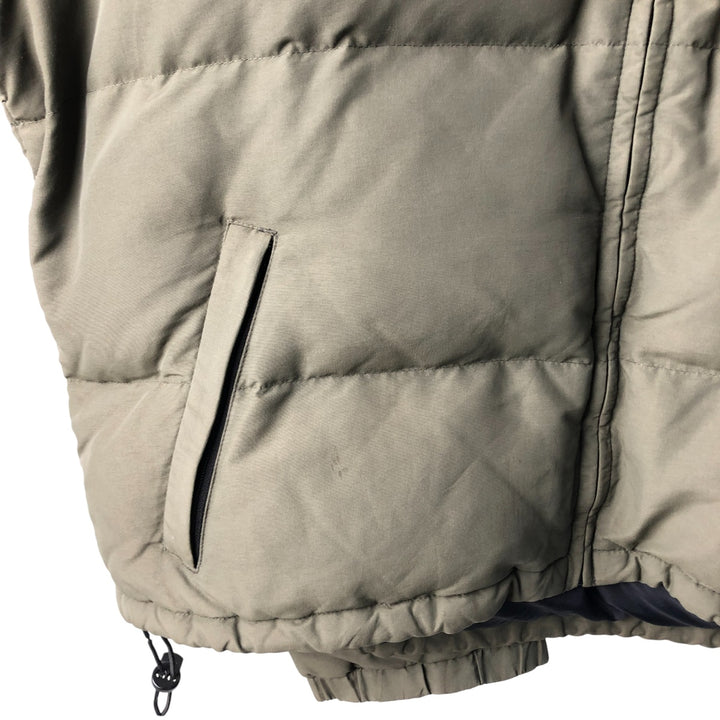 Eddie Bauer Goose Down Jacket, Men's XL Nylon Khaki type Vintage Second Hand