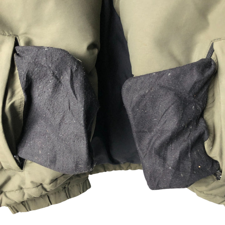 Eddie Bauer Goose Down Jacket, Men's XL Nylon Khaki type Vintage Second Hand