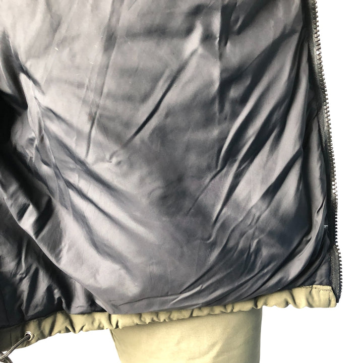 Eddie Bauer Goose Down Jacket, Men's XL Nylon Khaki type Vintage Second Hand