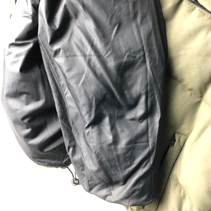 Eddie Bauer Goose Down Jacket, Men's XL Nylon Khaki type Vintage Second Hand