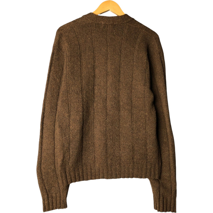 Barclay wool knit cardigan, men's size XL wool brown type Vintage Second Hand