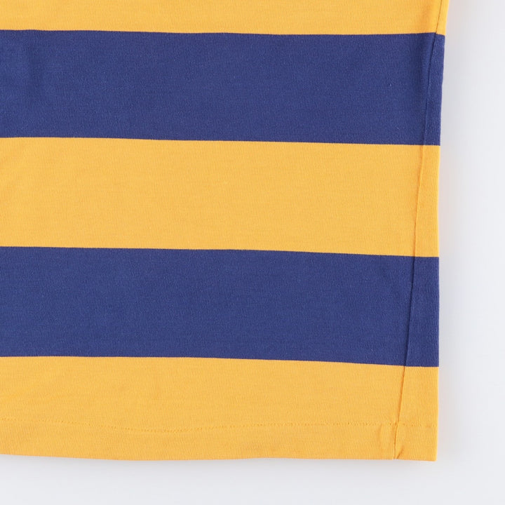 Vintage 90'S Canterbury striped long-sleeved rugby shirt, made in New Zealand, size L, men's cotton yellow type Vintage Second Hand