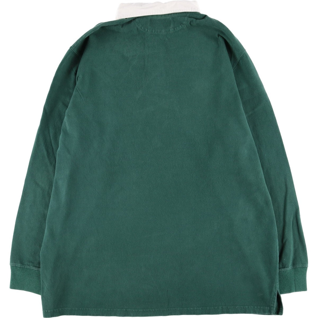 Ralph Lauren POLO by Ralph Lauren long sleeve rugby shirt, men's XL size cotton green type Vintage Second Hand
