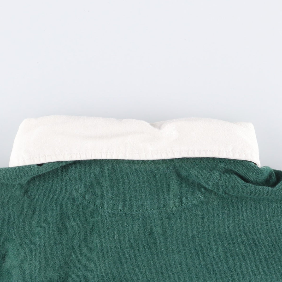 Ralph Lauren POLO by Ralph Lauren long sleeve rugby shirt, men's XL size cotton green type Vintage Second Hand