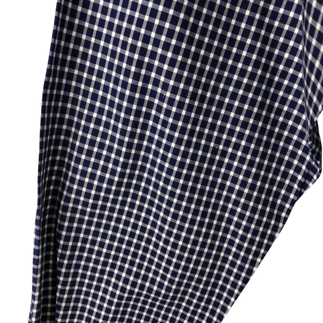 Ralph Lauren POLO by Ralph Lauren CURHAM SPORT long-sleeved cotton check shirt, men's size XL cotton navy blue type Vintage Second Hand