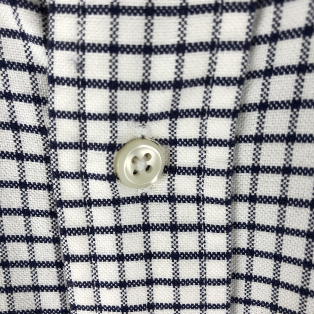 Ralph Lauren YARMOUTH Long Sleeve Button-Down Striped Shirt, Men's Size L cotton white type Vintage Second Hand