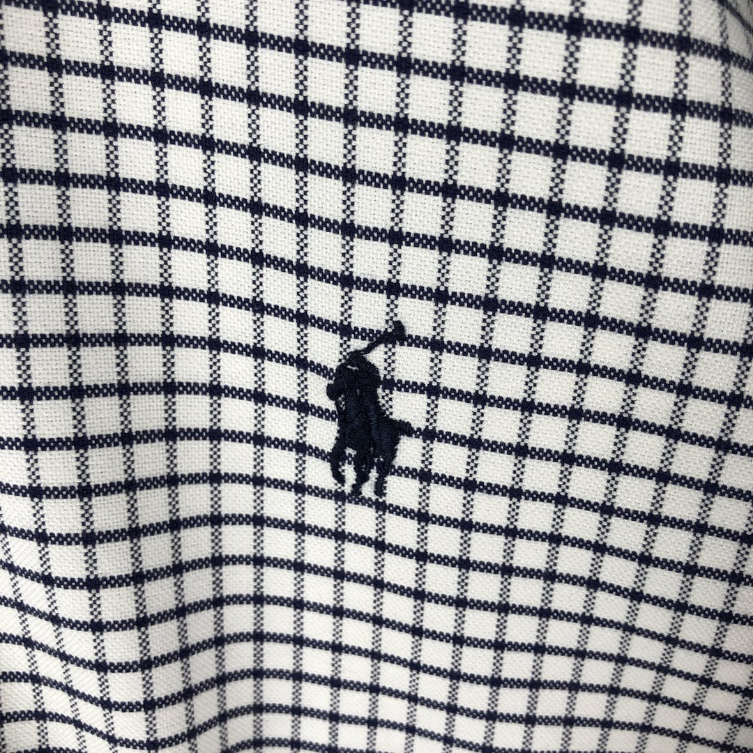 Ralph Lauren YARMOUTH Long Sleeve Button-Down Striped Shirt, Men's Size L cotton white type Vintage Second Hand