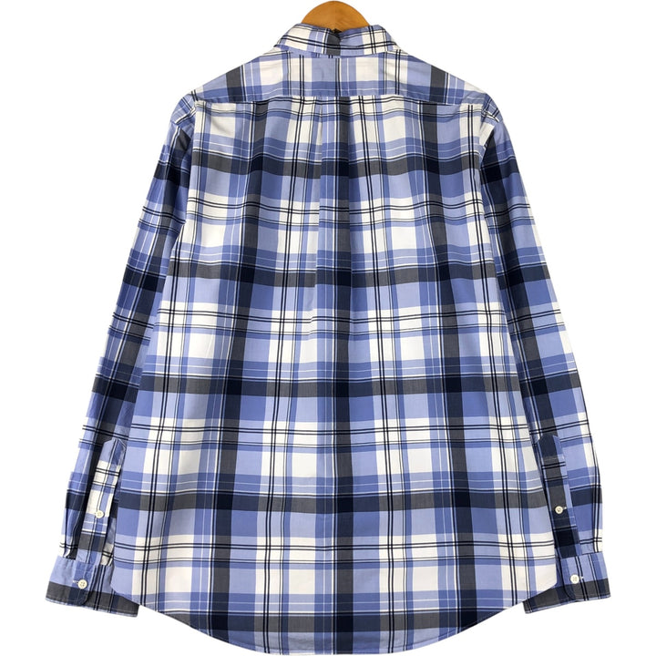 Ralph Lauren POLO GOLF Custom Fit Long Sleeve Button-Down Check Shirt, Men's Size XL cotton Blue type light blue Vintage Second Hand